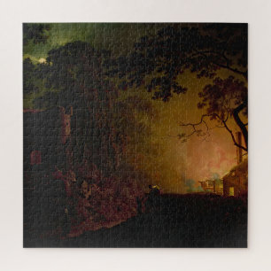 Eine Hütte in der Nacht, Joseph Wright von Derby Puzzle
