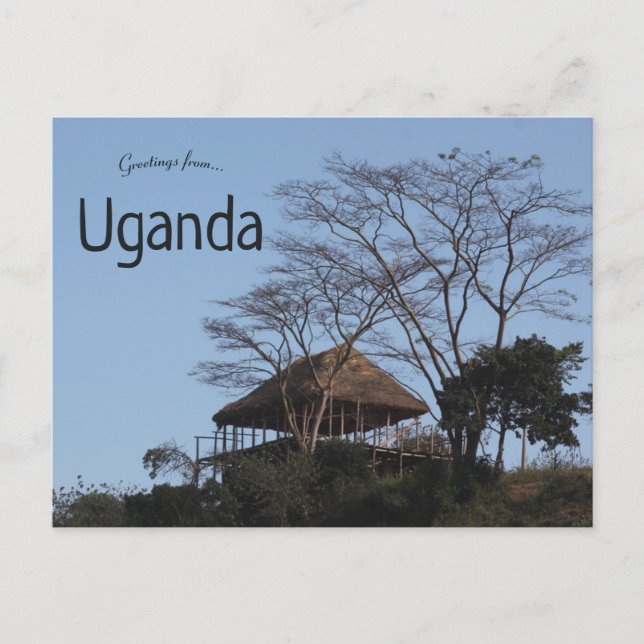 Eine Hütte in Uganda Postkarte (Vorderseite)
