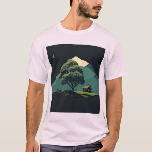 "Eine Hütte zwischen den Hügeln" T-Shirt