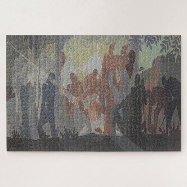 Eine Idylle des Deep South – Aaron Douglas Art Puzzle (Horizontal)