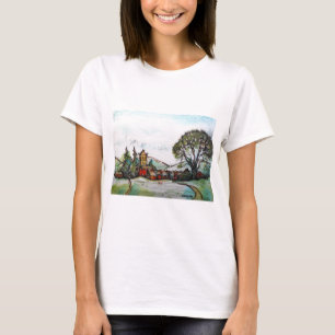 Eine idyllische britische Dorfskizze T-Shirt