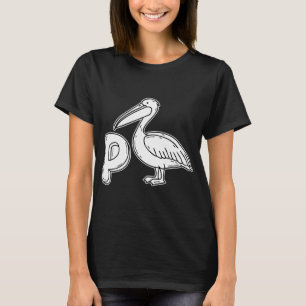 Eine Illustration des Buchstabens P steht für Peli T-Shirt