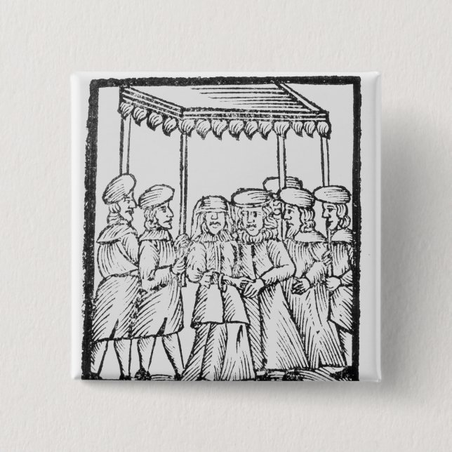 Eine Illustration einer jüdischen Hochzeit Button (Vorderseite)