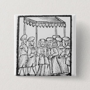 Eine Illustration einer jüdischen Hochzeit Button