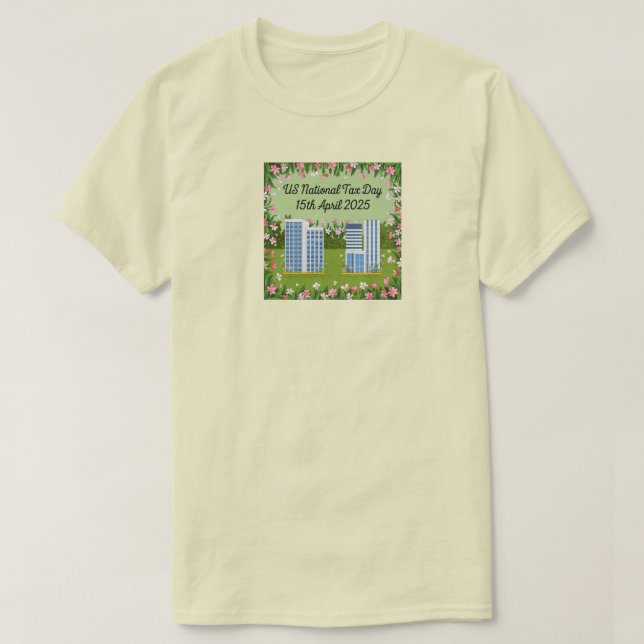 Eine Illustrationstypografie der US National Tax D T-Shirt (Design vorne)