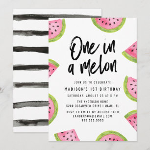 Eine im Melon 1. Geburtstag Party Einladung