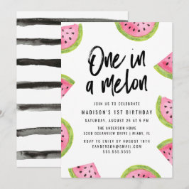 Eine im Melon 1. Geburtstag Party Einladung