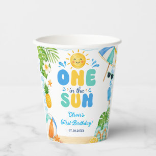 Eine im Sonnenschein 1. Poolparty Sommer Geburtsta Pappbecher