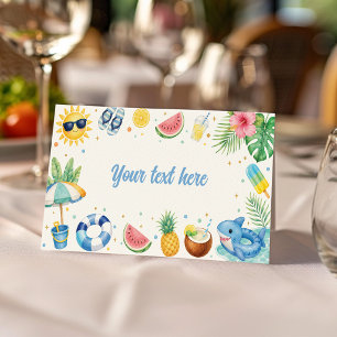 Eine im Sonnenschein Geburtstags-Sommerparty Food Platzkarte