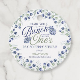 Eine in einem Haufen Berry erste Geburtstags Gefäl Geschenkanhänger