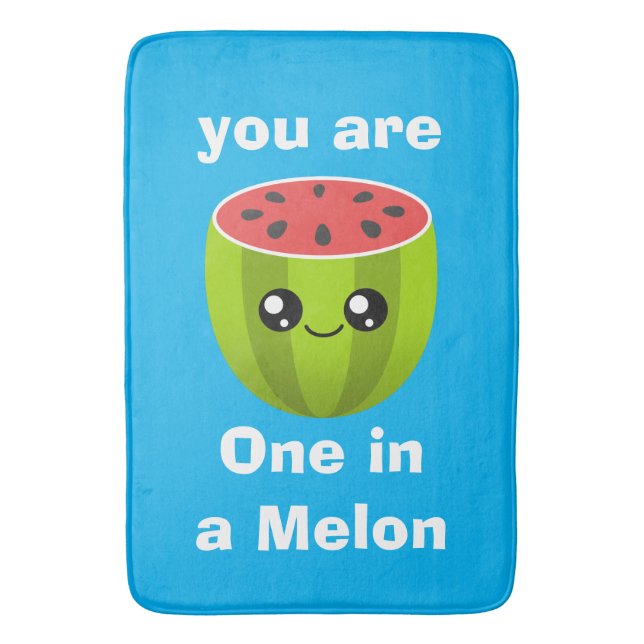 Eine in einem Melon Badematte (Vorderseite Vertikal)