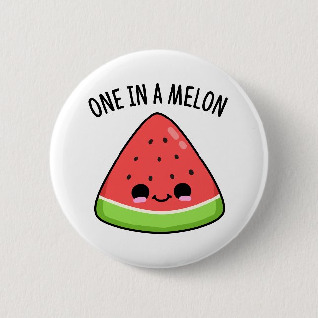 Eine in einem Melon Funny Fatermelon Pub Button (Vorderseite)