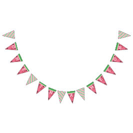 Eine in einem Melon-Geburtstagsbanner Wimpelkette