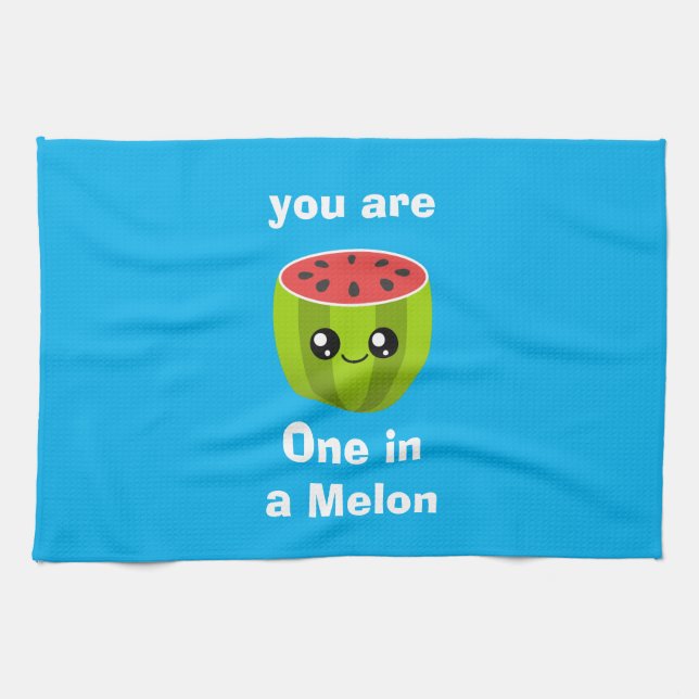 Eine in einem Melon Geschirrtuch (Horizontal)