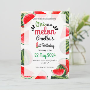eine in einem Melon Girls ersten Geburtstag Einladung