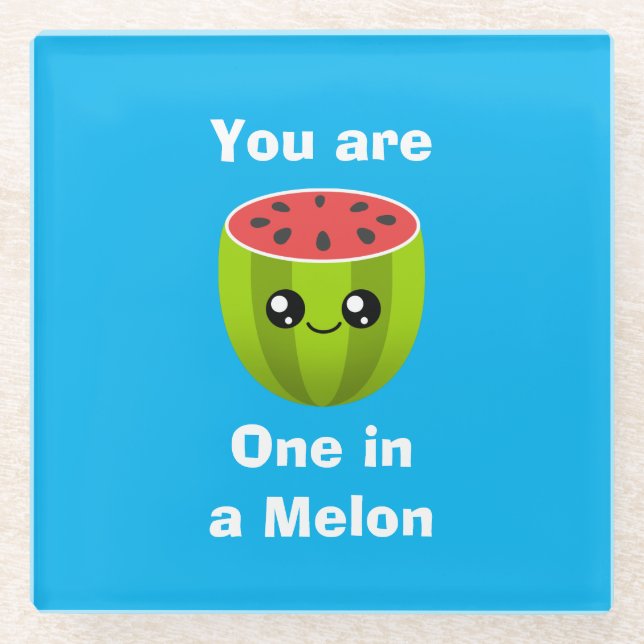 Eine in einem Melon Glasuntersetzer (Vorderseite)