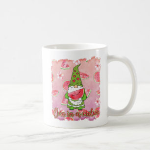 Eine in einem Melon Green Gnome & Watermelon Kaffeetasse