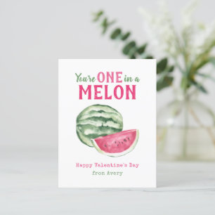 Eine in einem Melon Kids-Klassenzimmer Valentinisc Feiertagspostkarte