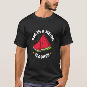 Eine in einem Melon Lehrer Große Obstflora T-Shirt