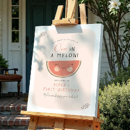 Eine in einem Melon-Mädchen erste Geburtstagsparty Poster