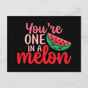 Eine in einem Melon Niedliche Liebe, Funny Valenti Postkarte