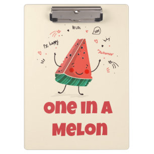 Eine in einem Melon - Niedliches Watermelon-Clipbo Klemmbrett