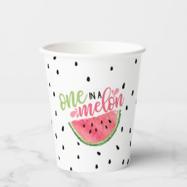 Eine in einem Melon Paper Cup - Rosa Pappbecher