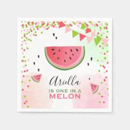 Eine in einem Melon Papier Napkins Summer Watermel Serviette