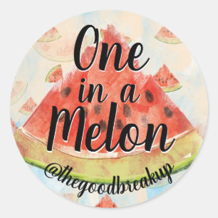 Eine in einem Melon Runder Aufkleber
