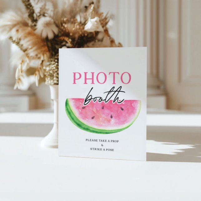 Eine in einem Melon signierte Wassermelone Foto-St Sockelschild (Von Creator hochgeladen)