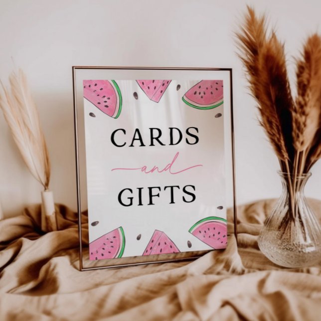 Eine in einem Melon signierte Wassermelone Karten  Sockelschild (Von Creator hochgeladen)