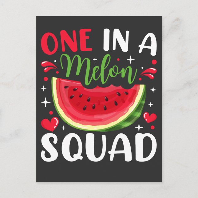 Eine in einem Melon Squad B-Day-Party Postkarte (Vorderseite)