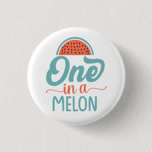 Eine in einem Melon Sweet Retro-Button Button