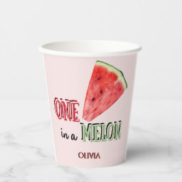 Eine in einem Melon | Wassermelone | 1. Geburtstag Pappbecher
