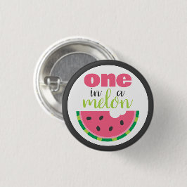 Eine in einem Melon Watermelon 1. Geburtstag Gastg Button