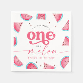 Eine in einem Melon Watermelon 1. Geburtstag Party Serviette