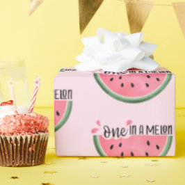 Eine in einem Melon Watermelon Geburtstagswrapping Geschenkpapier