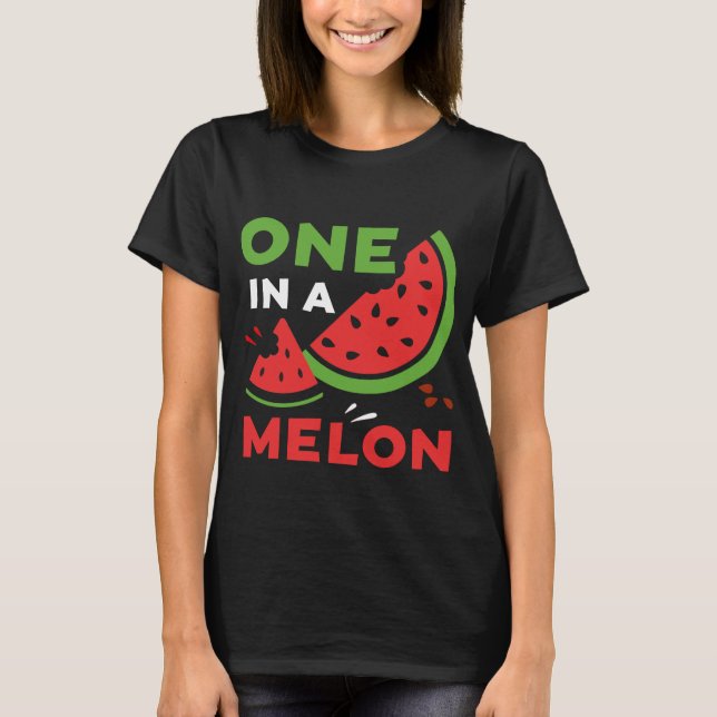 Eine in einem Melon Watermelon Niedliche Spaß Somm T-Shirt (Vorderseite)