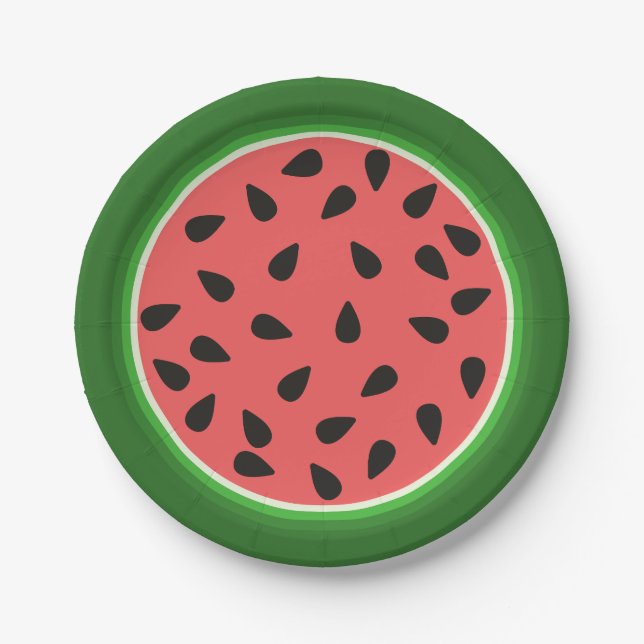 EINE IN EINEM MELON WATERMELON PAPPTELLER (Vorderseite)