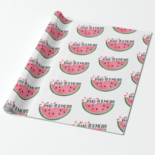 Eine in einem Melon Watermelon Personalisierten Ge Geschenkpapier