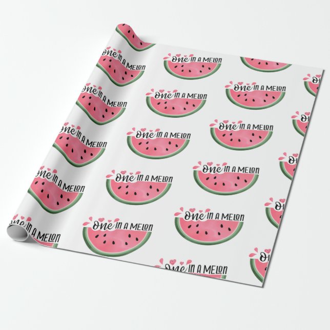 Eine in einem Melon Watermelon Personalisierten Ge Geschenkpapier (Ungerollt)