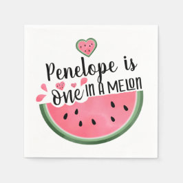 Eine in einem Melon Watermelon Personalisierten Ge Serviette