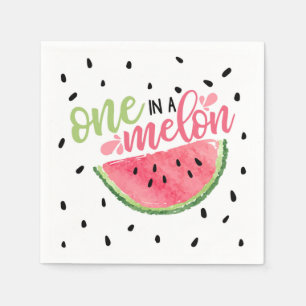 Eine in einem Melon zum Geburtstag Napkin Serviette