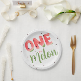 Eine in einer Mellon-Papierplatte Pappteller
