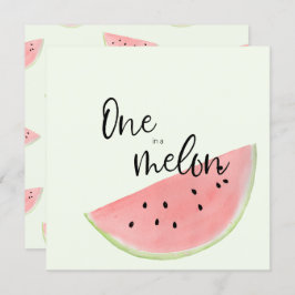 Eine in einer Melon First Birthday Card für Jungen Einladung