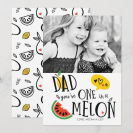Eine in einer Melon Vater Vatertagskarte Einladung