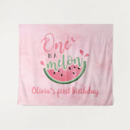 Eine in einer Melon Wassermelone Wasserfarbe 1. Ge Wandteppich