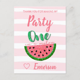 Eine in einer Melone, Wassermelone Danke Card