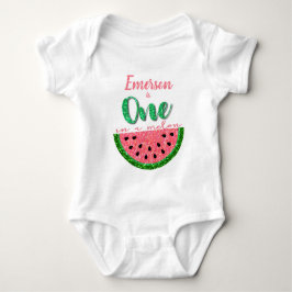 Eine in einer Melone, Watermelon onsie, Geburtstag Baby Strampler