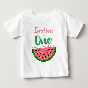 Eine in einer Melone, Watermelon-Ramper zum ersten Baby T-shirt